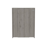 Vatta Wall Foldable Table, Seven Interior Shelves, Extending Table -Light Gray B20091997