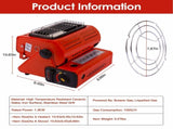 2 in 1 Portable Butane Burner Heater Outdoor Butane Gas Heater Warmer Heating Cooking Stove Cooker 30502006