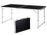 4Ft Portable Multipurpose Folding Table black 92960376