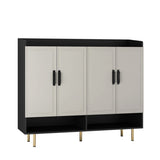 Sideboard,Shoe Cabinet with 4 Doors Large Modern Shoe Storage Organizer Cabinet with Adjustable W1321P179526