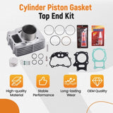 Cylinder Piston Top End Kit for Honda Recon TRX250 Sportrax TRX250EX 1997-2023 03298296