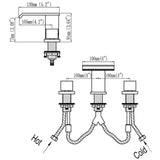 Waterfall Widespread Bathroom Sink Faucet,for 3 Hole 8 Inch Two Handles Bathroom Faucet DSDC783MB