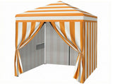 5X5FT Outdoor Canopy with 4 Sidewall White and Orange 79767615