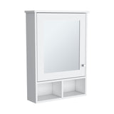 Vina Medicine Cabinet with Mirror Door 29" High Cabinet Organizer with Three concealed Shelves and B070P234358