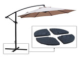 145 lbs Capacity Weighted Cantilever and Offset Patio Umbrella Base in Black 07065543