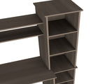 Aramis Desk, Five Shelves, Two Superior Shelves, Smokey Oak B097132896