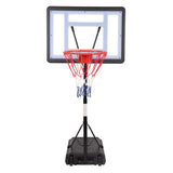 ZNTS HY-B064S Portable Movable Swimming Pool PVC Transparent Backboard Basketball Stand 91694053