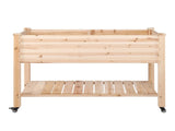 116 * 57 * 82cm Chinese Fir High Foot Type With Wheel Wood Planting Frame Log 02673314