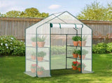 Mini Walk-inhouse with PE Cover, 4-Shelf Indoor Outdoor Plant Gardening 48062888