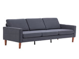 180*76*85cm Linen Solid Wood Legs Second Generation Three Seats Without Chaise Concubine Solid Wood 32817875
