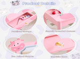 Pink MDF solid wood legs, spray paint silkscreen printing, cow pattern, 1-drawer children's 02786940