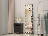 Hollywood Full Length Mirror with Lights Full Body Vanity Mirror with 3 Color Modes Lighted Standing W708P379201