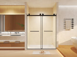 Frameless Double Sliding Shower Door 56-60 "W x 74" H, 5/16 " Tempered Glass, Explosion Proof W1675P435496