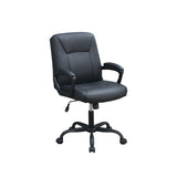 ZNTS Adjustable Height Office Chair with Padded Armrests, Black SR011680