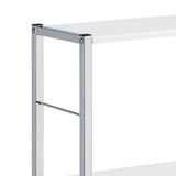 White and Chrome 4-Tier Rectangular Bookshelf B062P184591