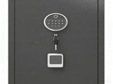 52" Tall Black Rifle Safe, Biometric & Keypad Lock, Adjustable Gun Racks with Built-in Alarm System, 54529138