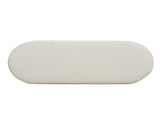Fuji 49" Upholstered Oval Storage Bench, Ivory White Boucle B2719P238464