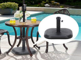 24 lb. Square Patio Umbrella Base Outdoor Umbrella Stand for Use with Patio Table in Black 23490773