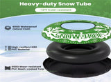 600D Waterproof Oxford Cloth Snow Sled, Reinforced Handles Removable Tow Strap for Adults Kids-Green 02887197