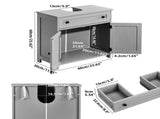 1-Drawer 2-Door Bathroom Vanity Bathroom Cabinet Washbasin Not Included 23.62*11.81*23.62in Grey 27068647
