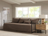 6 Piece Reversible Daybed Cover Set Brown Daybed B03597569