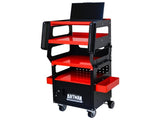 4 LEVEL MULTI PURPOSE TROLLEY FOR DIAGNOSTICS-BLACKRED W1102P218359