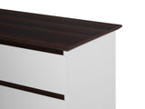 5 Drawer for Bedroom, Modern Closets Chest of Drawers, White & Walnut color Storage W409134195