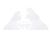 116*53*118cm PVC Nativity Garden Jesus Decoration White 11713425