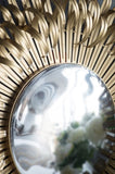 27" in Sunburst Design Wall Mirror Decorative Golden Finish for Entryway, Modern Living room W2078124329