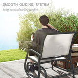 2PCS Outdoor Glider Chair-Cream White 08146344