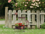 36 inch Bird Baths for Outdoors, Vintage Metal Garden Bird Bath with Solar Lamp and Flower Planter 98260566