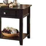 Black End Table with Bottom Shelf B062P209100