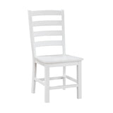 Contemporary White Finish Side Chairs Set of 2 Dining Wooden Kitchen Dining Furniture Casual Style B011P188442