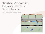 Design & Store 6 Bin Toy Storage Organizer with Interchangeable Patches, Green/Pink 85588456