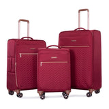 4-Piece Set ,Softshell Suitcase Spinner Wheels Terylene Sets Carry On Suitcase W284P154706