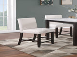 Modern 5pc Counter Height Dining Set Kitchen Dinette Marble Top Table and 4x High Chairs White B011P184983