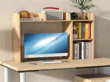 Natural Desktop Bookshelf for 27''/68.58cm Monitor, 93.9825.4073.66cm Engineered Wood Desk Hutch 81621000