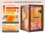 1090w Walnut Chilean Pine Single Mini Far Infrared Sauna Room W6315P540489