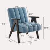 Rella Modern Teddy Sherpa Accent Chair with Espresso Wood Frame T2574P241336