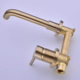 Wall Mount Single Handle Bathroom Faucet Brushed Gold W122453402