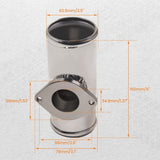 2.5in 63mm Aluminum Blow Off Valve BOV Adaptor Flange T-Pipe Tube Type FV RS 91577797