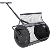 Peat Moss Spreader 24inch,Compost Spreader Metal Mesh,T shaped Handle for planting seeding,Lawn and W46580850