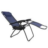 ZNTS Infinity Zero Gravity Chair Pack 2, Outdoor Lounge Patio Chairs with Pillow and Utility Tray 15690452