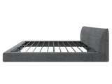 Queen Size Compression Bed Dark Grey Upholstered Platform Bed Frame with Headboard, VacuumSealed W3975P544605