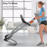 ZNTS Easy Folding Treadmill for Home Use, 2.5HP Electric Running, Jogging & Walking Machine with Device 52044482