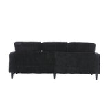 UNITED WE WIN Sofa for three, solid wood frame, Chenille fabric, side pocket, with two cup holders, W1568142742