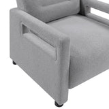 Luxury Home Furniture Accent Chair Gray Seat Cushion Boucle Upholstery Plywood Frame 1pc Armchair B011P304427
