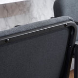 Set of 2,Modern Upholstered Counter Height Bar Stool with Armrests, Metal Frame and Padded Seat, 35699034