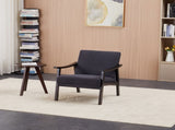 Medieval-inspired modern armchair with high back upholstered chair, solid wood legs, W2989P382766