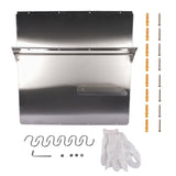 Range with Shelf 30 x 30.7 Inch Range Hood Wall Shield for Range Hood Stainless 80373851